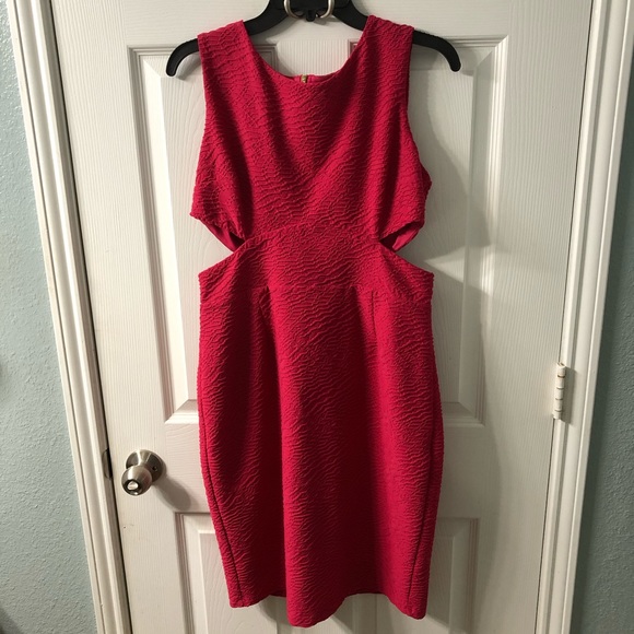 Calvin Klein Fuchsia Textured Cutout Sleeveless - Picture 5 of 8